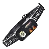 Taschenlampe Stirnlampe | Angeln Stirnlampe LED Scheinwerfer | Erwachsene Kopflampe, Camping Stirnlampe, Outdoor Wandern Kopflampe für Laufen Radfahren
