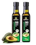 Kräuterland Bio Avocadoöl 2X250ml (500ml), kaltgepresst, naturrein ohne Zusatz von Aroma-, Farb- und Konservierungsstoffen, Premium Qualität