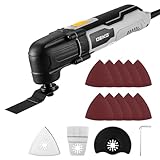 Oszillationswerkzeug 300W: DEKOPRO Multifunktionswerkzeug,3000-22000 RPM,6 Drehzahlen,3°Oszillationswinkel,Mit 3 Klingen für Holz,Kunststoff,Metall – multimaster für Zum Schneiden,Schleifen,Schaben