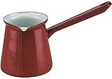Ibili Kaffeekanne Roja türkischer Stil 0,5 l aus emailliertem Stahl in rot, 10 x 20 x 10 cm