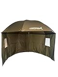 Corofish Schirmzelt 300cm mit Reißverschluss und 180° Seitenteil Anglerschirm