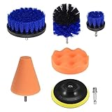 uxcell 6-teiliges Bohrmaschinen-Set mit Schwämmen, Blau, Schwarz