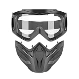 Gesichtsabdeckung für Brillen, ATV-Brille mit Gesichtsabdeckung, Reitbrille mit UV-Schutz, Schutzabdeckung für das Gelände, für Erwachsene und Jugendliche