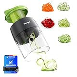 Ibergrif M522 Spiralschneider Gemüse, Verbesserter Zucchini Spaghetti Schneider Zucchini Spiralschneider BPA-Frei Spülmaschinenfest, 4 in 1 Gemüse Spiralschneider für Zucchini, Gurken, Kartoffeln