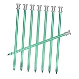 DINHEAROM 8 Stück Teiliges Langlebige Aluminiumlegierung Zeltheringe Robuste Outdoor Zelt Erde Nägel Windfeste Camping heringe für Strand Schnee und Hartboden Leicht Tragbar Zufällige Farbe