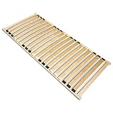 WOODRAM Lattenrost Basic-Frame 120x200cm für Bett I Hochwertiger Bettgestell 20 Gebogene Birken I Lattenroste Holzlatten Klappbar Bestimmt für Feder- sowie Schaummatratzen. (Single, 120x200)