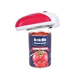 Elektrischer Dosenöffner Automatischer Kitchen: Öffnen Sie Ihre Konservendosen einfach per Knopfdruck – Automatisch Freihändig Glattem Rand Lebensmittelecht Rot