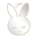BJBJJIU Acryl Spiegel, Kinderzimmer Spiegel, Kinderspiegel, Wandspiegel, Dekorative Aufkleber Wandsticker Wanddekoration, für Kinderzimmer, Badezimmer (Hase)
