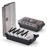 Polartreehome Visitenkartenbox, 500 Karten Visitenkarten Aufbewahrungs Box, Business Card Box mit 4 Teilerplatinen und A-Z-Index-Registerkarten für Visitenkarten Ausweise Bankkarten