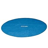 Intex 28014 - Solarabdeckplane, Abdeckung mit thermischer Isolierung für Runde Easy Set/Frame Pools, Polyethylen, Blau, ⌀ 488 cm