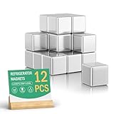 12 Stück 8 x 8 x 8 mm Starke Magnete, Kühlschrank Magnete für Handwerk, Magnet Klein, Permanent Magnet für Whiteboards, Aufkleber, Foto