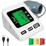 PANACARE 2.0 Oberarm Blutdruckmessgeräte Leise Version,Vollautomatisch Blutdruckmonitor mit 3-Farbiges Hintergrundbeleuchtung| Keine Sprachansage | 2Users&198Daten| Manschette 22-40cm (558-Black)