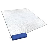 Zeltboden – 195 x 180 cm, isolierende Aluminium-Isolierung für Picknick Padnic | Thermo-Aluminiumdecke für den Außenbereich für Überlebenstraining Camping Rucksack