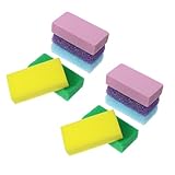 NUOBESTY PU Pediküresteine 10 Stück Doppelseitig Bimsstein Fußpeeling Hornhautentferner für Weiche Haut und Fußpflege zu Hause und Reisen