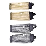 SOPOTUTU 2 Paare Atmungsaktive Leichte Fußschutz gazestrümpfe Mückensicher und Lang für Outdoor aktivitäten Wie Camping und Wandern in Grün und Schwarz Hautfreundlich und Langlebig