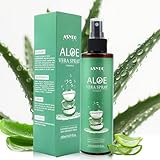 ASYBO Aloe Vera Spray 180 ml - 99% organisches reines Aloe Vera Spray für Gesicht, Körper und Haare, nach der Sonne Gesicht Feuchtigkeitscreme mit Vitamin E, schnell einziehend