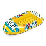Mondo Toys – Surfing Shark Boat – Schlauchboot mit aufblasbarer Basis, für Kinder, Größe 112 cm, hitzebeständiges PVC, 16922