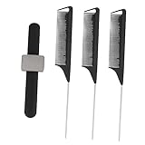 Ipetboom 1 Satz Friseurwerkzeug-Set Haarkämme für Männer Perücken Entwirrer Bausatz Stift Ratte haarklammer set haarspangen set magnetisches Haarnadel-Armband Haarnadelhalter Kamm Abs Black