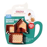 PME Weihnachts-Keksausstecher Set von 3, Mini Lebkuchenhaus, Tassenwärmer