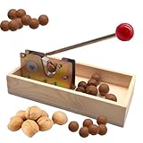 Nussknacker-Werkzeug for Pekannüsse und Walnüsse – Verstellbarer, robuster Knacker mit Holzsockel, perfekt for Knacken von Nüssen