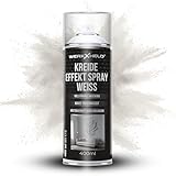 WerkXheld Kreidespray Weiß 400ml Sprühkreide – Abwaschbare Sprühfarbe für Holz, Stein & Rasen | Wasserlöslich | Graffiti, Sportplatz, Kunst & DIY