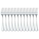 QUCHER 20.8cm(8.2')12 Stück Tafelgabeln Menügabeln gabeln besteck set Edelstahl Abendessen Gabeln für Heimgebrauch Haus Küche Gaststätte