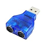 HINAYOSAN 2 x 2 x 1 cm USB-Stecker-Adapter auf Buchse für Mäuse, Tastatur, PC-Kabel, Konverter