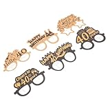 VICASKY 6 Paare Teiliges Papier-brillen für Geburtstagsparty Erwachsene Kreative Party-fotorequisiten Scherzbrillen für Unvergessliche Fotos Sichere und Praktische Party-ausstattung