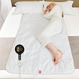 Comfytemp Wärmeunterbett 165x80cm mit 0,5-12h Abschaltautomatik,12 Wärmestufen Zwei Temperaturzonen 3 Heizmodi Wärmeauflage Matratzenauflage Matratzen Geschenke für Mütter, Frauen, Mama, Papa