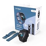 Fitbit Versa 4 Bundle (with Sports Band) Fitness Smartwatch with Built-in GPS and up to 6 Days Battery Life - Compatible with Android and iOS, Black/Graphite