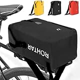 LOFERMA Fahrradtasche 18L – wasserdichte Gepäckträgertasche & Rucksack zum Umhängen | Ideal für Pendler, Touren & Alltag | Reflektierende Details & Robuste Verarbeitung (Schwarz)