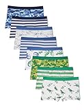 Basic Treasure 8er-Pack Boxershorts Jungen aus Oeko-TEX Baumwolle, Unterhosen Jungen, Unterwäsche für Jungen (DE/NL/SE/PL, Numerisch, 110, 116, Regular, Dino)