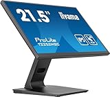 iiyama ProLite T2252MSC-B2 54,5cm 21,5' IPS LED-Monitor Full-HD 10 Punkt Multitouch kapazitiv HDMI DP USB3.0 7H schwarz
