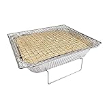 Muleem Grill Tragbarer Grill Stahlgrill Edelstahl Einweggrill Outdoor-Küche, Esszimmer & Bar Grillfass Mit Grillplatte (Color Mixing, One Size)