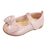 OBiQuzz Mode Kinder Sandalen Mädchen Freizeitschuhe Flacher Leichte Strass Perle Schleife Feste Hakenschlaufe Kindersandale 24 (Pink, 28 Toddler)