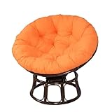 Dickes orangefarbenes Stuhlkissen für Rattan-Sessel, ideal für Außenbereich, Garten, Balkon und Wohnzimmer, Größe 160 x 160 cm