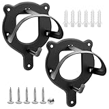 WYYFXY® 2 Stück Trensenhalter Pferd Schwarz Pferdezaumhaken Metall Zaumzeughalter Pferde Trensenständer Pferdezaumständer mit Expansionsrohren und Schrauben für Sattelkammer Reitstall