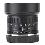 Nimomo 7artisans 7,5 mm F/2,8 Fisheye 180° Weitwinkelobjektiv mit festem Fokus für Sony E-Mount-Kameras