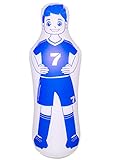 efuturetime 120cm Aufblasbare Fußball Dummy aus PVC, Fußballtraining Dummy Trainingspuppe für Torwart Freistoßverteidiger Boxsack Fussball trainingszubehör für Kicks, Passübungen, Blau