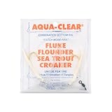 Aqua-Clear, Hi-Lo Tube Köder-Rig, Flunder/Fluke/Meerforelle/Croaker/Makrele, 2/0 goldfarbener Oktopus-Haken, AFW Wirbel, 18,1 kg, Grand Slam Mono, weiße Röhren