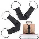 2 Pack Elastic Fastening Belt for Luggage Elastischer Nylon Backpack Luggag Straps for Suitcases Verstellbarer Gepäckgurt Universal Verstellbare Koffergurte Gepäckgurt, Sorgt Für Sichere Koffer
