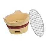 Gatuida 1Satz Kleiner Holzkohlegrill und Tragbarer Bbq Grill für Camping und Picknick Langlebig und Einfach zu Bedienen für Grillen und Kochen mit Grillrost