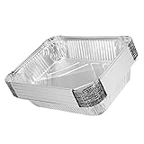 LIFKOME 20 Stück Teiliges Aluminiumfolie Rechteckige Foil Boxen Hitzebeständig für Grill Backen Party Takeaway Praktisch Stapelbar für Lebensmittelaufbewahrung
