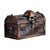 Schatztruhe - Schatztruhe Kindergeburtstag, Piratenkiste, Geschenk-Box Verschließbar Mit Deckel, Schatzkiste 12x7x8,5cm