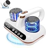 UCerdveos Kabellos Milbensauger mit Staubmilben-Sensor und Intelligente LED-Anzeige,1000W Milbenstaubsauger mit UV-Licht, Für Allergiker, entfernt 99,9% der Allergene, für Matratzen, Betten, Sofas