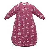 amo nenes Babyschlafsack 2.5 TOG, Baby Herbst Winter Langarm Schlafsack, 100% Baumwolle, abnehmbare Ärmel, Length 90cm, 6-18 Monate (Regenbogen)