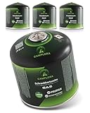 CAMPLORA 4x 500g Gaskartuschen mit Schraubventil, Propangas & Butangas, Schraubkartusche gaskartusche mit Gewinde für Campingkocher und Grill EN417 gaskartuschen schraubventil gasflasche gas kartusche