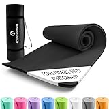 #DoYourFitness x World Fitness | Fitnessmatte 'Yogini' | 183x61x1cm | Phthalatfrei & rutschfest | Gymnastikmatte ideal für Yoga, Pilates, Fitness, Outdoor im Studio & zu Hause | Schwarz