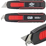 WEDO Cuttermesser Safety Cutter DOUBLE SIDE - Wechselcutter mit Trapezklinge und Hakenklinge, TÜV- & GS-gepprüfter 2 in 1 Sicherheitscutter