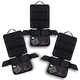 CAMOTO | 3X rutschfeste Kindersitzunterlage – ISOFIX kompatibel – Wasserabweisend – Autositzschutz Kindersitz – Universal – 600D PVC – Netztaschen